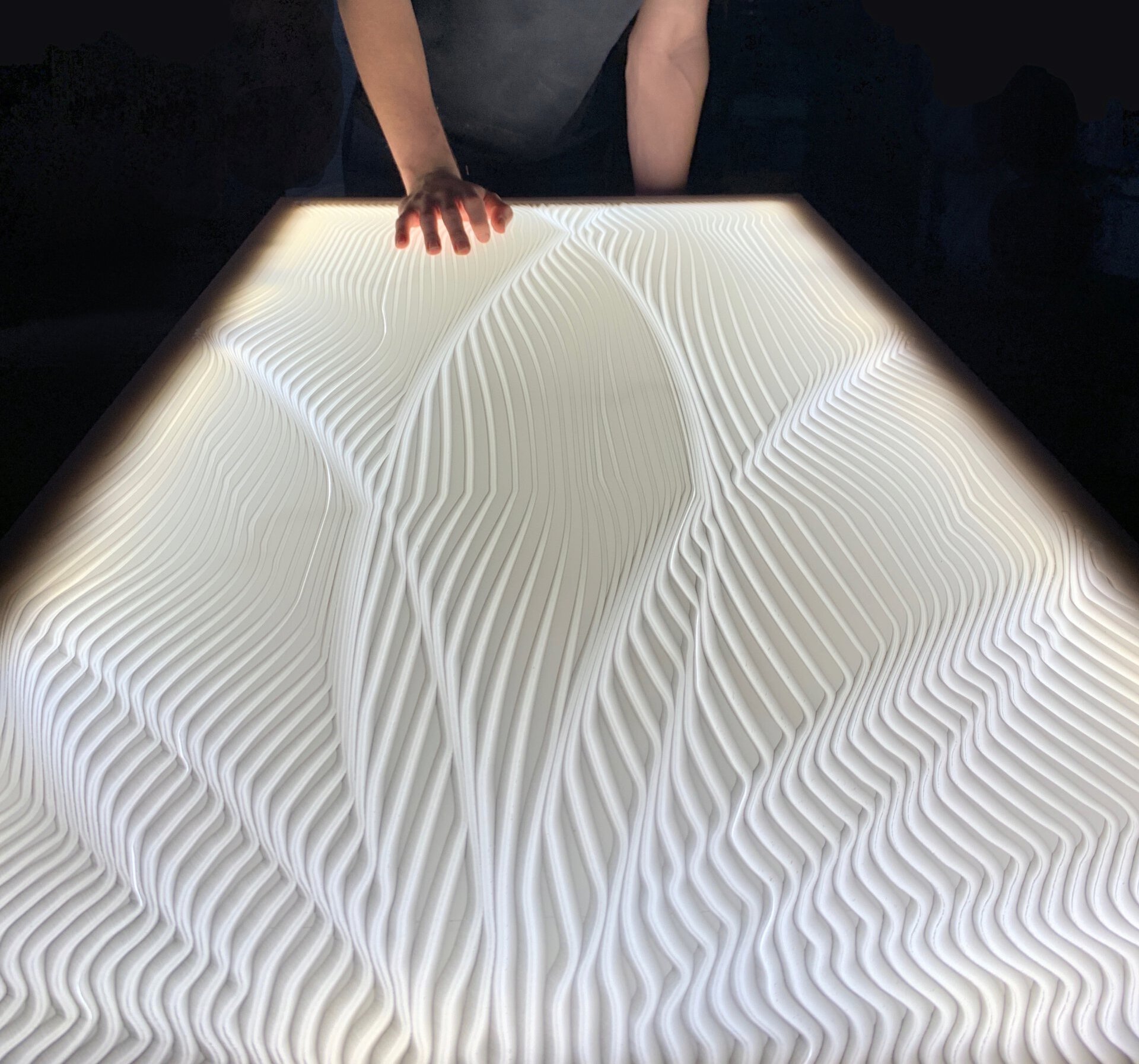 backlit parametric wall